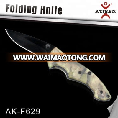 PP handle black coated blade Survival Folding Knife